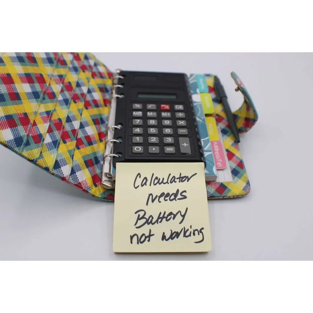 Fashion Girl Planner Agenda Organizer Polka Dot and Purses w/ Calculator Pen NEW